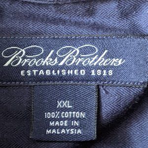 Brooks Brothers Navy Herringbone Twill Shirt